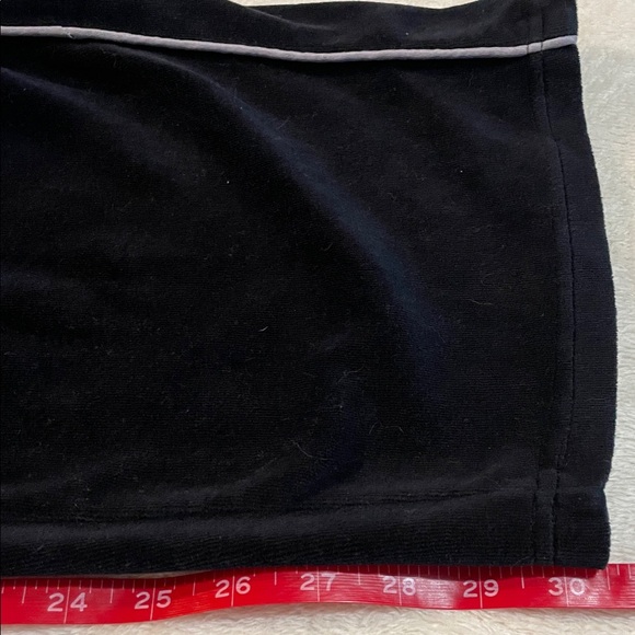 Sweatscdo Black Velour Pants with Gray Piping - Picture 7 of 9